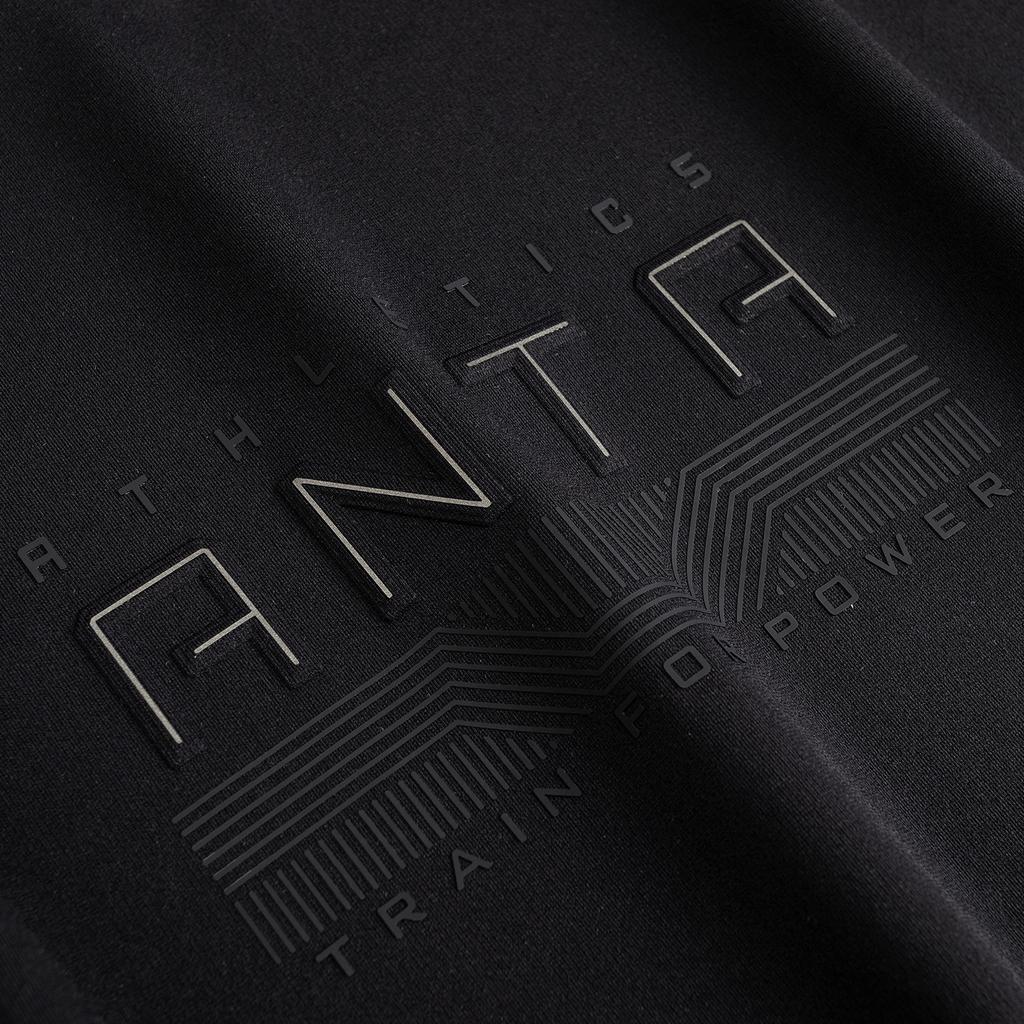 Anta Training Series Mens Sports Short Sleeve Knitted Shirt Summer 2026 T-Shirt Men tops Basic-Black 152627122-5