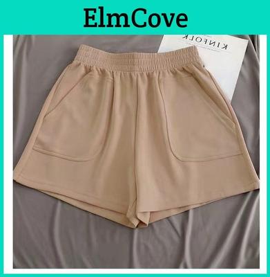 Pantaloni Larghi a Vita Alta da Donna con Tessuto in Poliestere Spandex per Uso Casual Estivo