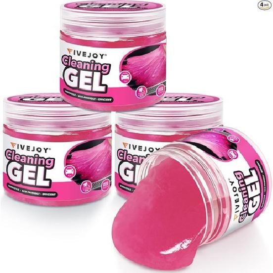 4 шт. Гель для чистки автомобиля, Автомобильный пластилин для чистки салона, Синий и розовый