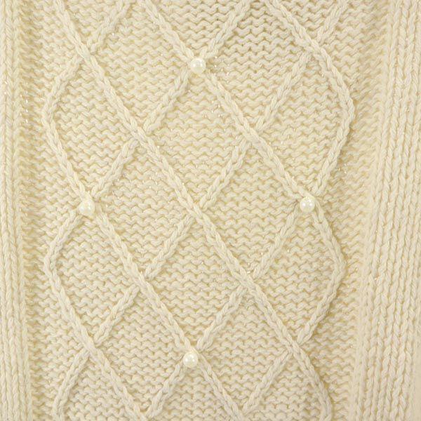 Unused STUSSY Wool Blend Long Sleeve Lace Up Knit M White System Sweater Women Used