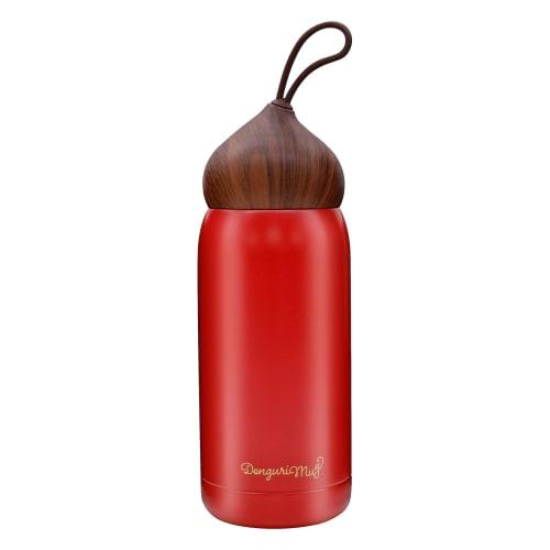 Orgo Acorn Mug, 400ml, SMBD-40, Vacuum Insulated Stainless Steel Bottle with Acorn Shape, Stylish and Cute, Red