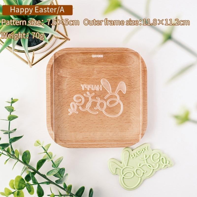 Plastic Material Cookie Mold DIY Cookie Stamps Easter Themed DIY Biscuit Moulds