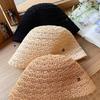 Straw hat women's new summer models show face small seaside bucket hat sunshade versatile bucket hat outing basin hat