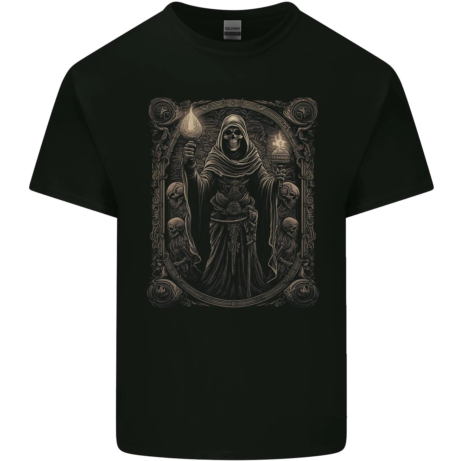 Gothic Grim Reaper Goth Heavy Metal Skull 4 Kids T-Shirt Childrens 4XL