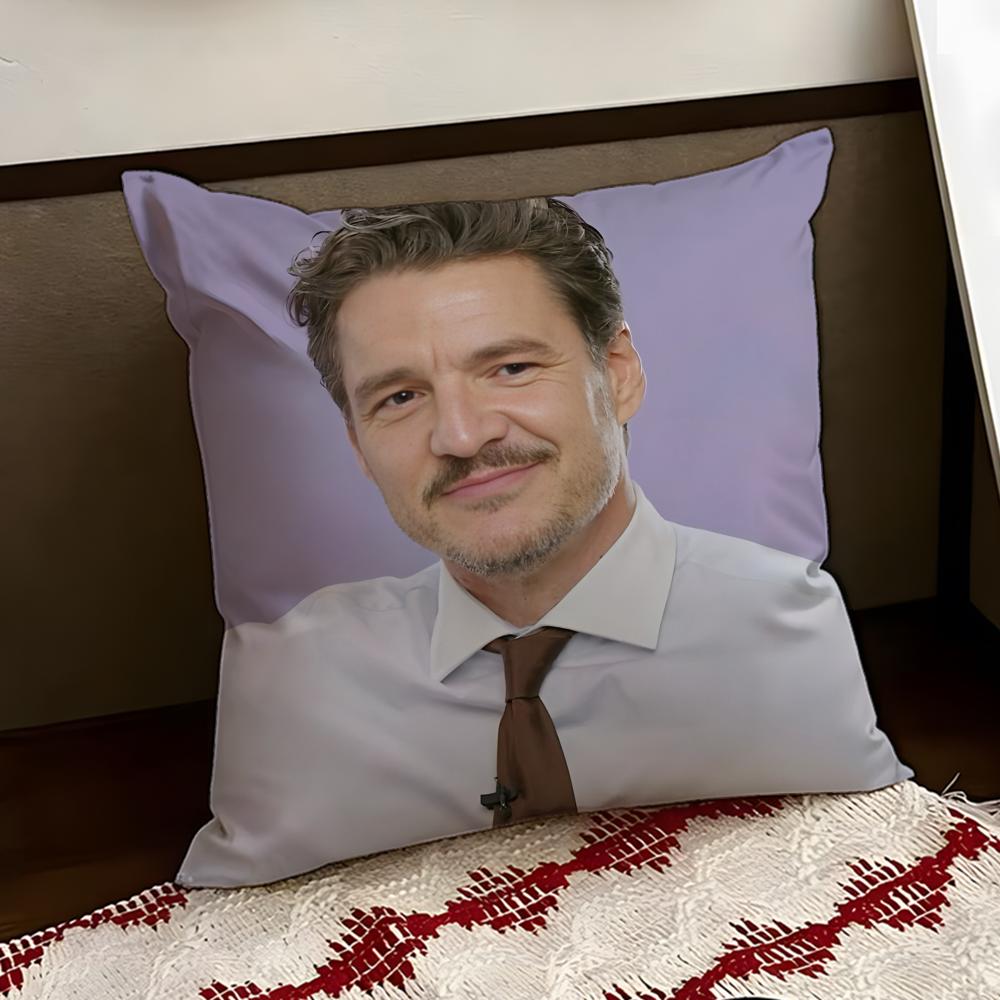 New PPedro PPascal Cushion Cover Reversible Soft Durable Pillow Cover Home Car MultiScene Use for Daily Comfort