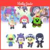 Plush Spike Toy With Purple Hair Soft Crystal Super Plush Pp Cotton Filling 25cm