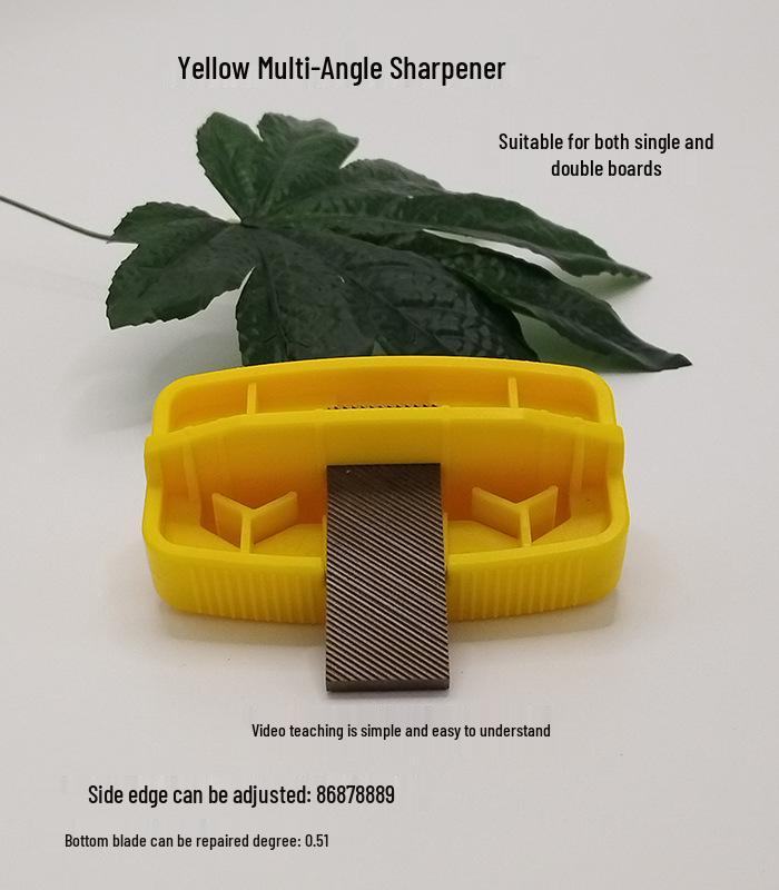 Multi-Angle Snowboard and Ski Edge Sharpener with Rust Remover and Deburring Tool