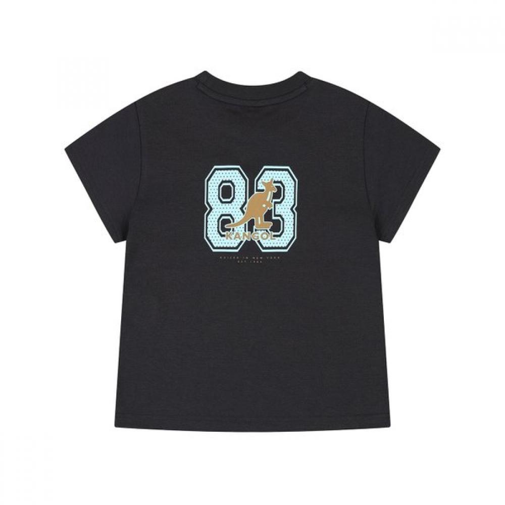 KANGOL KIDS Back Number Graphic T shirT Charcoal Sa 0214