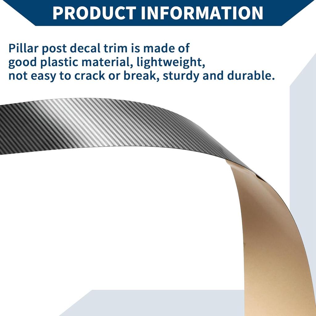 Door Pillar Window Trim for Acura MDX 2007-2013 Front Rear Left Right Anti Scratch Sticker Pillar Posts Door Outer Exterior Cover 6 Pcs Carbon Fiber