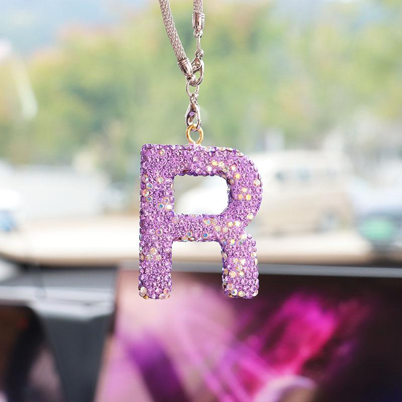 Rhinestone Bow Polymer Clay Car Rearview Mirror Hanging Ornament