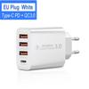 Universal Travel Charger: US/EU/UK, 3 USB Ports + Type-C & PD Multi-Device Adapter