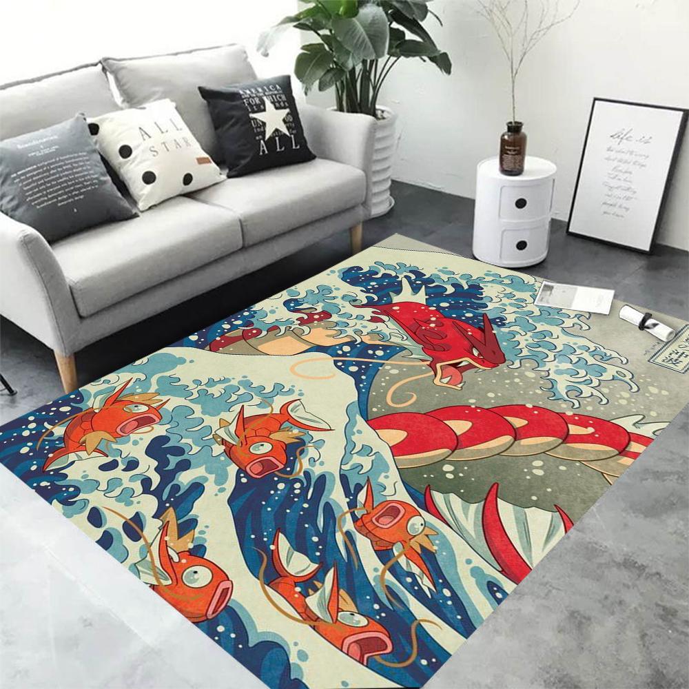 Japanese &Pokemon Card Retro Charizard Area Carpet for Living Room Home Decor Sofa Table Rug Chair Floor Mat Gift