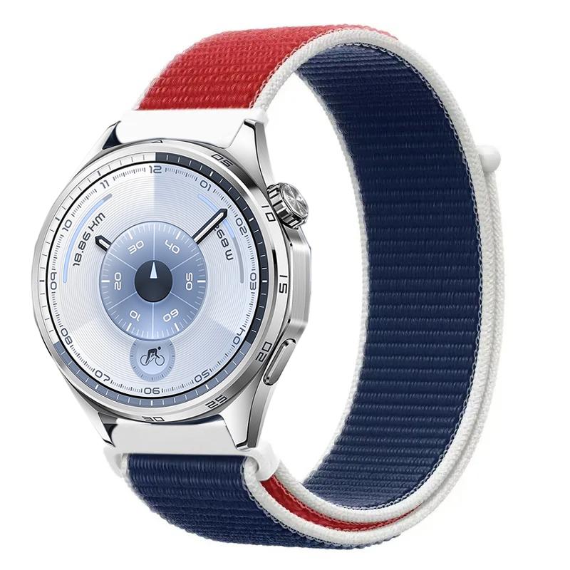 22mm 20mm Nylonarmband für Huawei Watch 5 4 GT6 GT6 Pro GT5-4-3 46mm Armband im Flaggen-Stil Amazfit Bip 6 Active 2 Balance 2 Correa