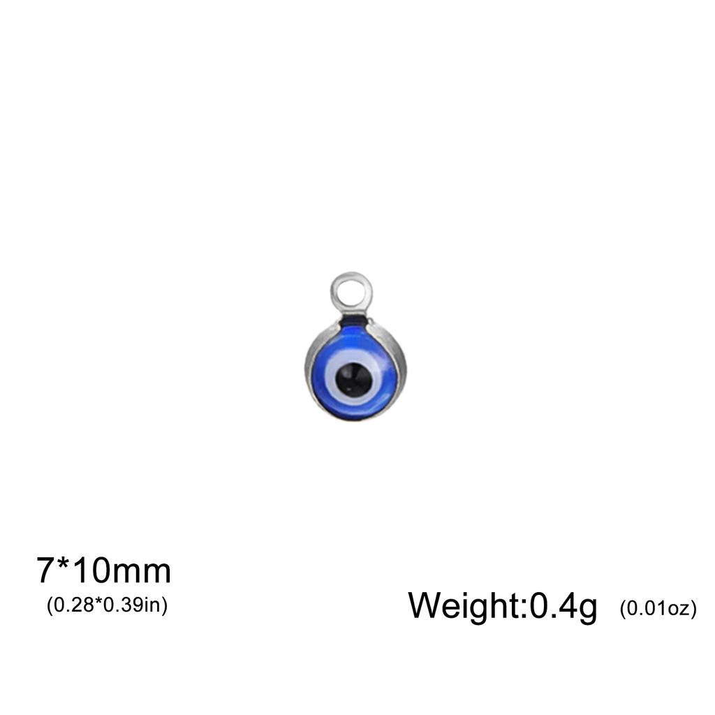 Xiaomi 5pcs Blue Evil Eye Stainless Steel Charms With Lobster Clasp Gold Color DIY Pendant for Bracelet Necklace Earring Jewelry Making
