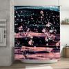 Stylish Waterproof Shower Curtain with Vibrant Abstract Design for Bathroom Decorations Pink Blue Black Color Splash Pattern Hom