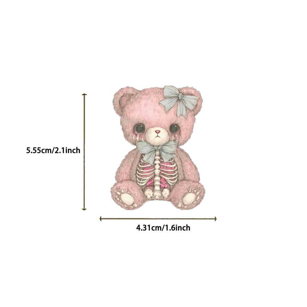 50PCS Pink Creepy Girl Stickers Cute Cartoon Doodles Decorative Stickers for Cups, Notebooks, Phones, and Luggage