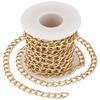 5m Golden Silver Color Aluminium Twisted Curb Chains Unwelded Link For DIY Bracelets Necklace Jewelry Making Findings Accessory