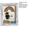 Sea Glass Graduation Art Class of 2026 Keepsake Gift Handmade Sea Glass Wall Art Frame Decor with Rainbow Gift for High School College Graduate
