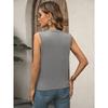IHUASU Women's Summer Fashion Temperament Elegant Pleated V-neck Tank Top