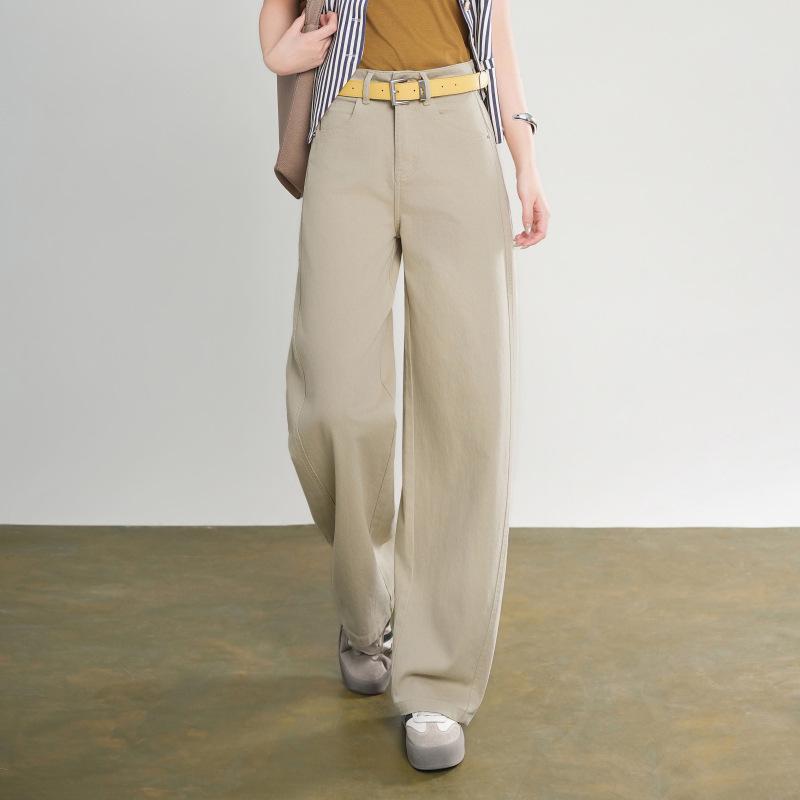 

Luxurious Wide-Leg Slimming Scimitar Jeans for a Trendy Casual Look 29 хаки