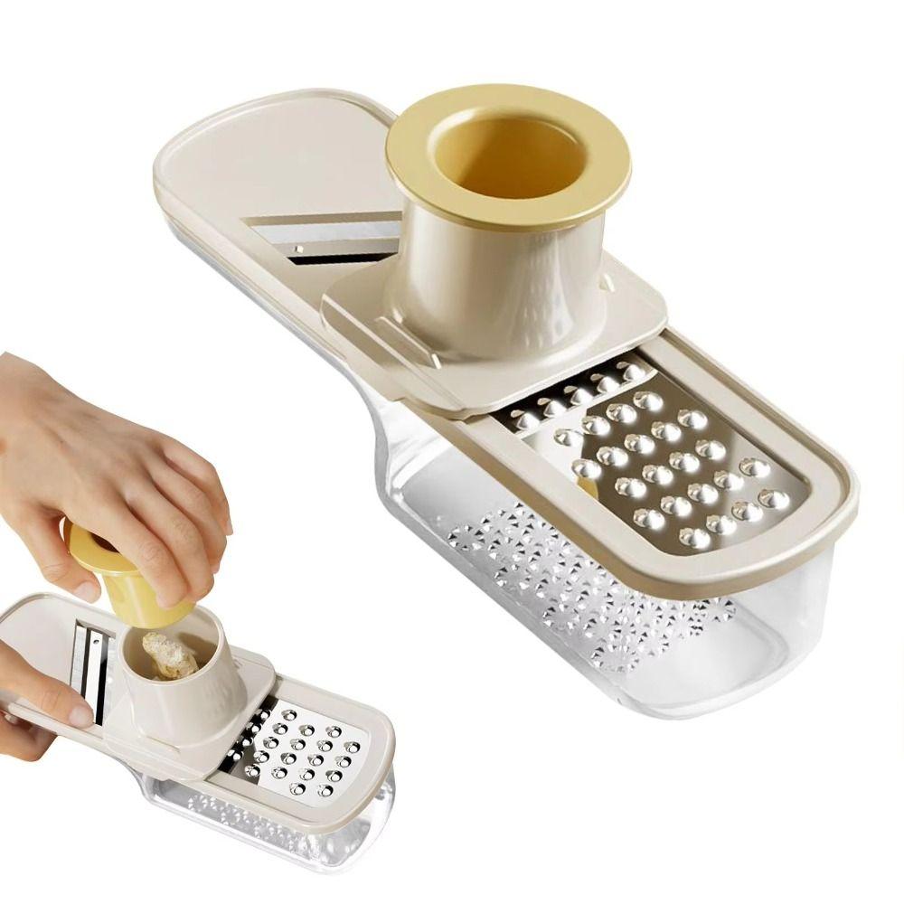 Portable 3in1 Garlic Ginger Grinder Kitchen Gadget Manual Garlic Grinder Mini Garlic Mashing for Crushing Spices Herbs Garlic