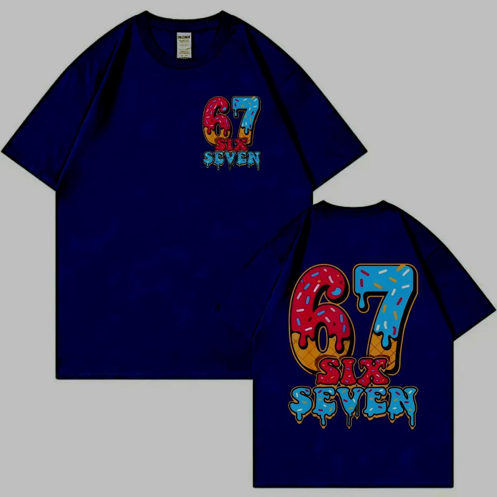 Funny Six Seven 67 Meme Tshirts Mens Women Clothing Harajuku Y2k Fashion Tshirt Summer High Quality Cotton Oversized T Shirts