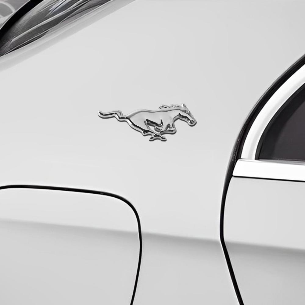 3D Metal Car Sticker Mustang Style Body Trunk Decoration Decal For Ford Focus ST Mk2 Mk3 Mk7 Fiesta Ranger Kuga F150 Valve Cap GMSBD1