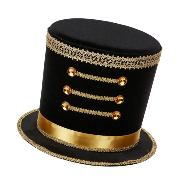 Elegant Band Cap For Holiday Parades Adult Unisex Toy Soldier Hat With Adjustable Head Size AXYD