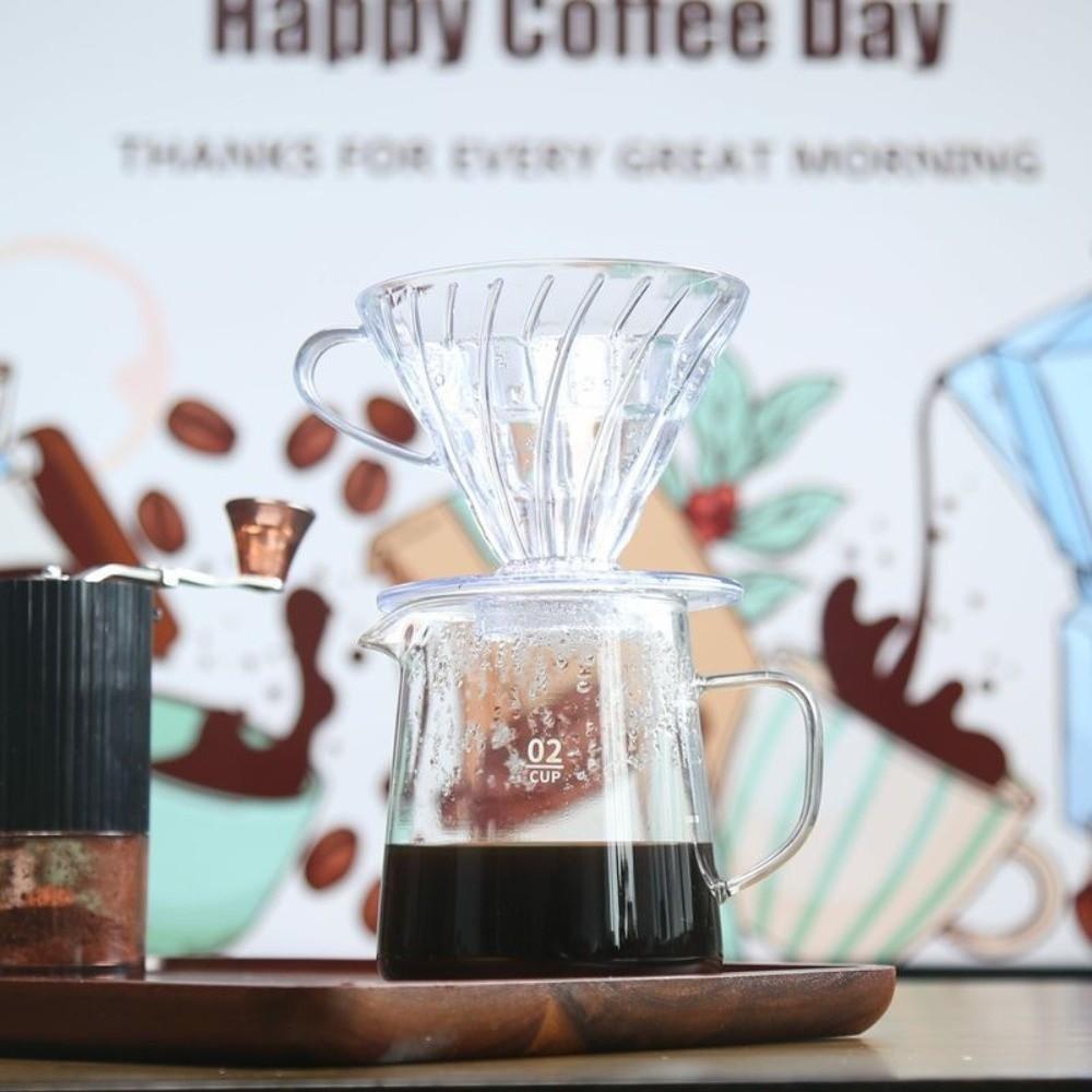 Plastic Coffee Filter Cup V shaped 60 Spiral Hand Filter New Coffee Hand Dripper  Party