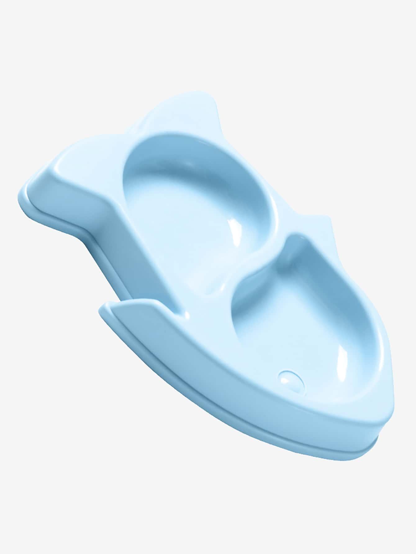 

1pc-Pet food bowl with partition bowl anti slip, pet feeding bowl suitable for small and medium-sized dogs and cats синий