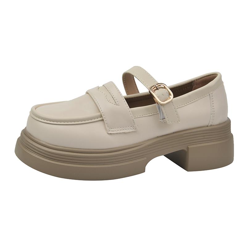 British Style Shoes Woman  Oxfords Shallow Mouth Round Toe Clogs Platform Casual Female Sneakers Loafers With Fur Flats Prep