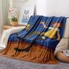 1PC Pippi Longstocking Print Flannel Blanket, High Quality Comfortable for All Seasons, Home Decor, Warmth and Comfort, Perfect for Christmas Gifts115