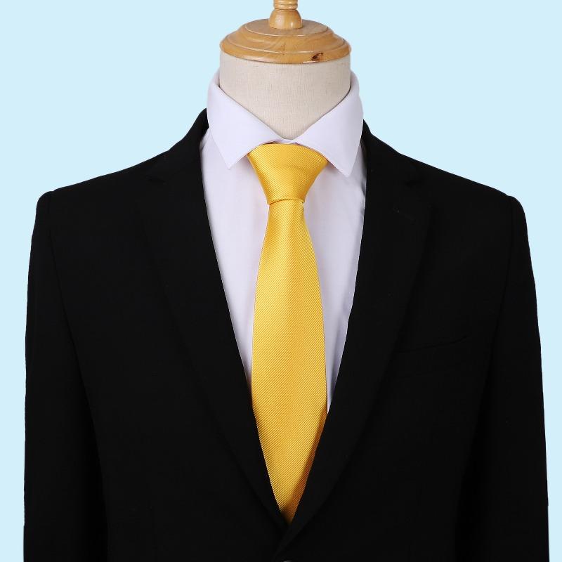 Men's Tie Solid Color Business Dress Polyester Will Tie Gifts To Set Personality Lgo