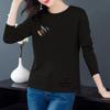 2024 Spring Women's Loose Round Neck 100% Cotton Casual Split T-Shirt