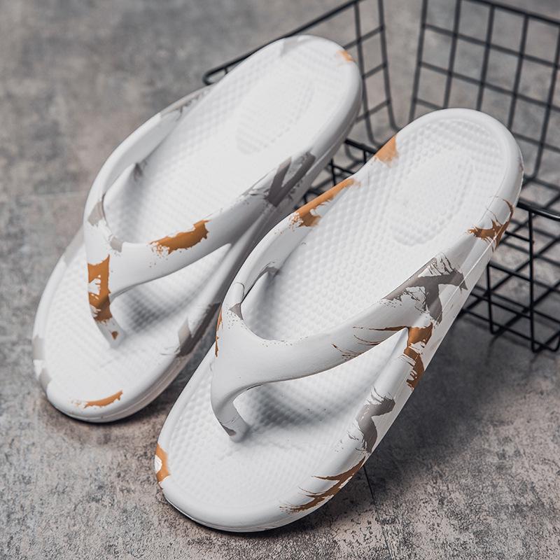 2026 Men s Plus Size Breathable Cross-Strap Flip-Flops with Thick Sole High-Elastic EVA for Beach or Casual Wear 35-36 белый