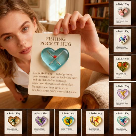 Pocket Hug Hummingbird Mini Pocket Hug Heart Cute Hummingbird Ornament with Encouragement Card Keepsake