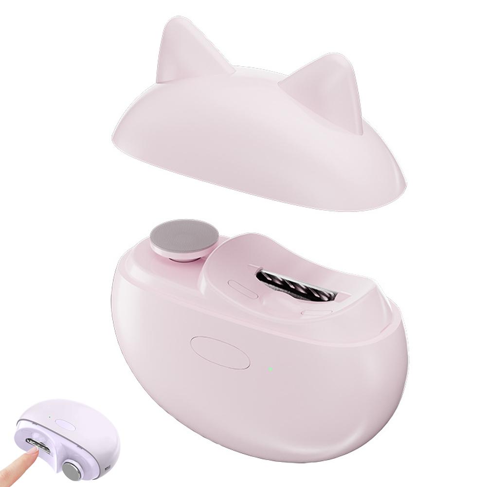 Portable Electric Nail Clippers Automatic Anicure Trimmer With Polisher & Light Adult Baby Fingernail Toe Scissors