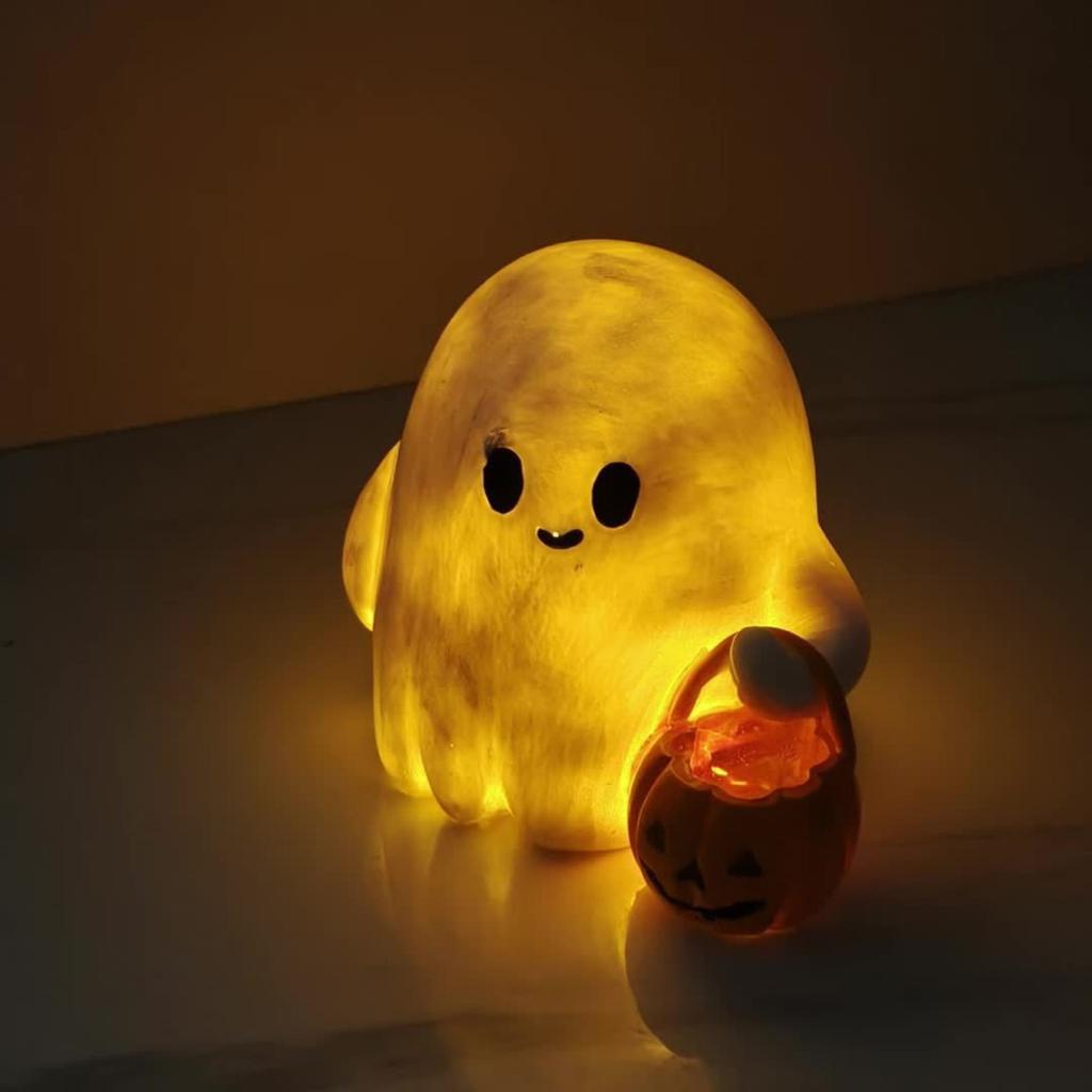 Halloween Figurine - Buddies, Cute Halloween Ornaments, Glowing Home Decoration For Bookshelf
