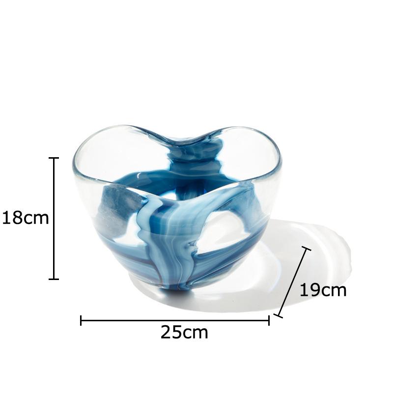 Blaue Wellenstreifen Glasvase Kreativer Blumentopf Tischdekoration Blumenarrangement Hydroponik Blumenvase Raum Ästhetische Dekoration