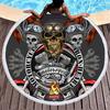 Beach Thick Round 3d Sugar Skull Printed Beach Towel Fabric Quick Dry Towel Compression Towel Tapestry Yoga Mat
