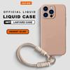 Lanyard Phone Case For iPhone 16E 16 14 15 Plus 12 13 Mini 11 16 Pro X XR XS Max SE Liquid Silicone Strap Protector Soft Cover