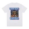 Vintage Tummy Ache Survivor Funny Cat Meme Print Tee Shirt Women Clothing Fashion Short Sleeve Casual T Shirt Top Clothing