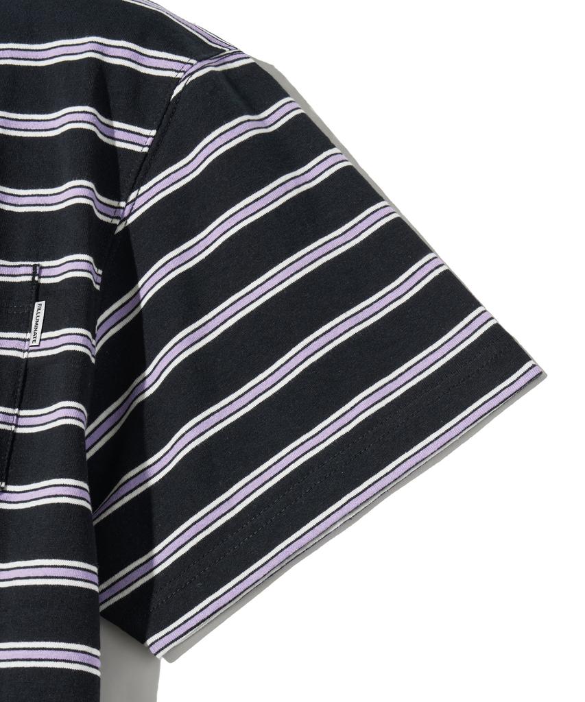 FILLUMINATE Multi-Stripe Pocket T-Shirt - Black