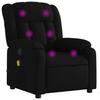 Vidaxl Foldable Massage Armchair, Black, Fabric Upholstered