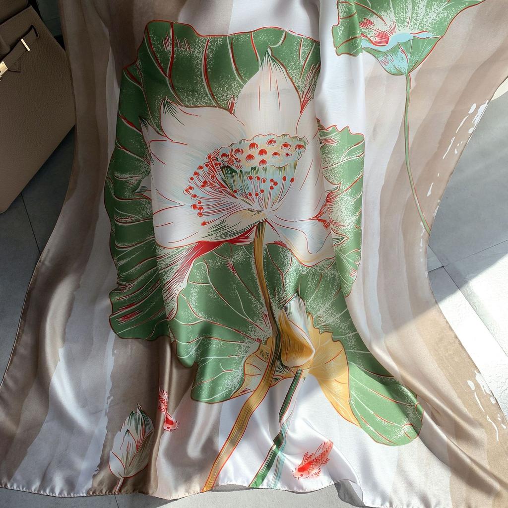 Hochwertige, luxuriöse Seidenschals, Stirnband, Schals, Halstuch für Damen, Ketten-Seidenschal, dekorativer Schal für Damen