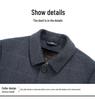 Men's Business Casual Wool Coat with Detachable Down Liner for Autumn and Winter