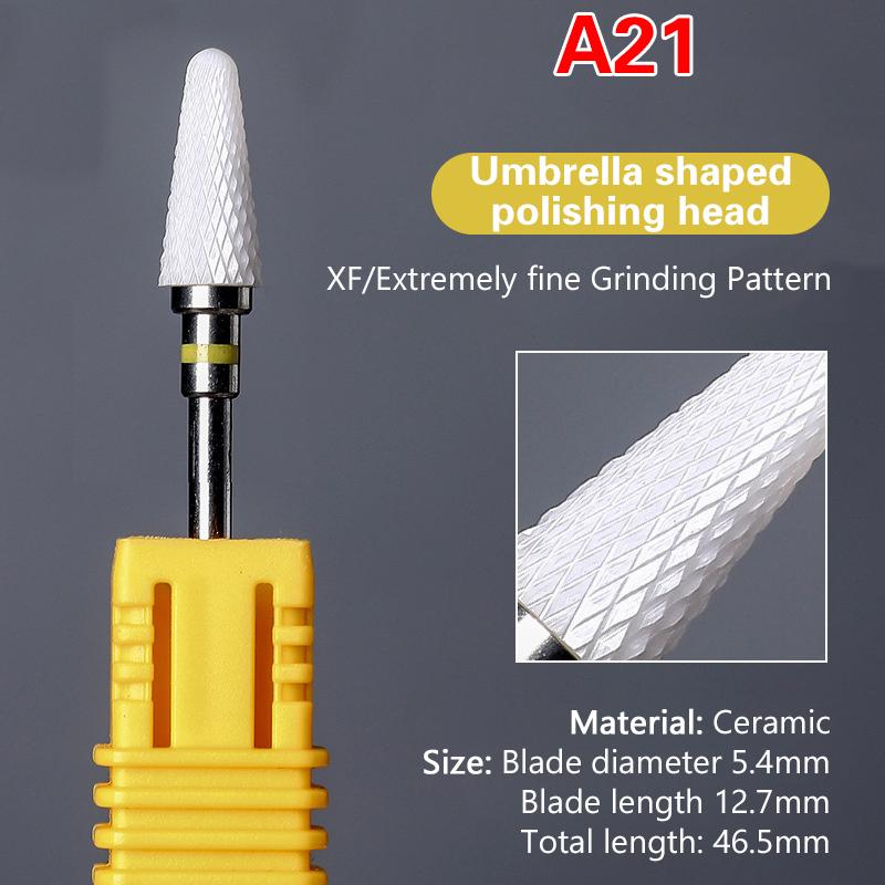 Ceramic Milling Cutter Nail Drill Bit Electric Manicure Pedicure Mill Bits Machine Files Nail Art Tools Equipment