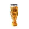2Pcs Soccer Beer Glass, Large Capacity, Trophy Shaped Pint Mug, Classic Replica Beer Stein for Pub Home Bar Party, Sports Fan Gift