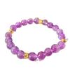 8Mm Retro Natural Amethyst Bracelet, Beaded Bracelet, Tiger'S Eye Stone Light Luxury Jewelry.