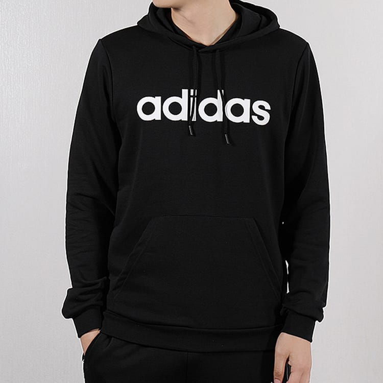 Adidas Sweatshirts Men's Black Hooded Moderate Regular DW8022